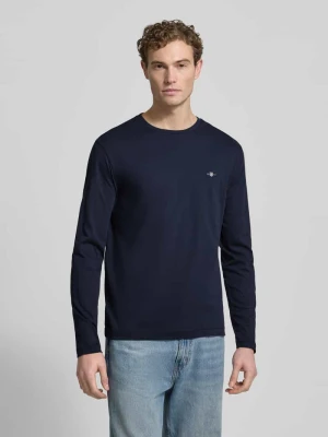 Bluzka z długim rękawem z wyhaftowanym logo Gant