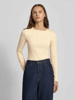 Bluzka z długim rękawem z wyhaftowanym logo Guess Jeans