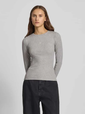 Bluzka z długim rękawem z wyhaftowanym logo Guess Jeans