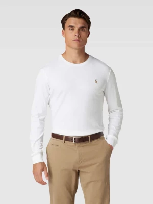 Bluzka z długim rękawem z wyhaftowanym logo Polo Ralph Lauren