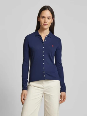 Bluzka z długim rękawem z wyhaftowanym logo Polo Ralph Lauren