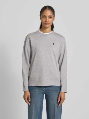Bluzka z długim rękawem z wyhaftowanym logo Polo Ralph Lauren
