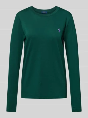 Bluzka z długim rękawem z wyhaftowanym logo Polo Ralph Lauren