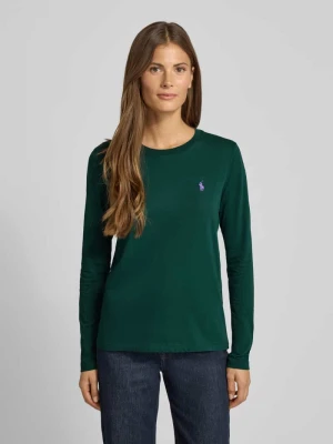 Bluzka z długim rękawem z wyhaftowanym logo Polo Ralph Lauren