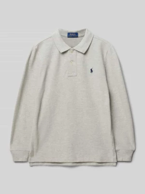 Bluzka z długim rękawem z wyhaftowanym logo Polo Ralph Lauren Kids