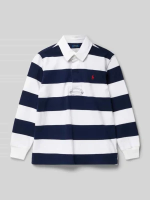 Bluzka z długim rękawem z wyhaftowanym logo Polo Ralph Lauren Kids