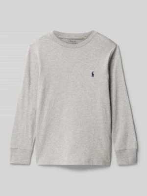 Bluzka z długim rękawem z wyhaftowanym logo Polo Ralph Lauren Teens