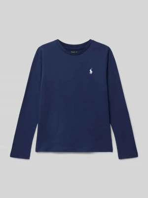 Bluzka z długim rękawem z wyhaftowanym logo Polo Ralph Lauren Teens
