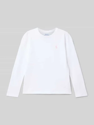 Bluzka z długim rękawem z wyhaftowanym logo Polo Ralph Lauren Teens