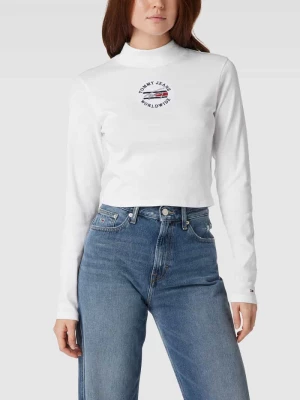 Bluzka z długim rękawem z wyhaftowanym logo Tommy Jeans