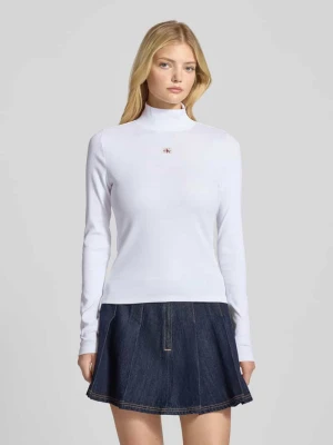 Bluzka z długim rękawem ze stójką Calvin Klein Jeans