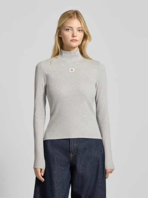Bluzka z długim rękawem ze stójką Calvin Klein Jeans