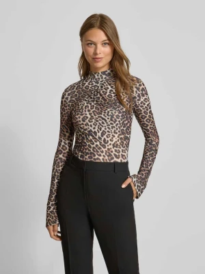 Bluzka z długim rękawem ze stójką model "DARDONNAY" HUGO