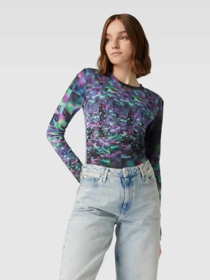 Bluzka z długim rękawem ze wzorem na całej powierzchni model ‘HYPER’ Calvin Klein Jeans