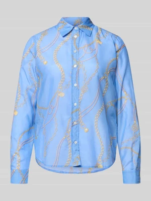 Bluzka z dodatkiem jedwabiu i kołnierzykiem typu kent Gant