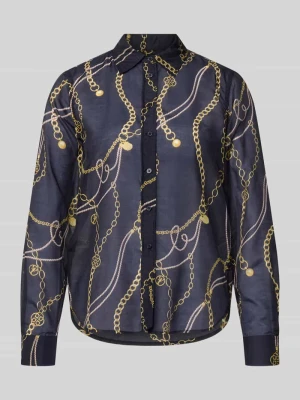 Bluzka z dodatkiem jedwabiu i kołnierzykiem typu kent Gant