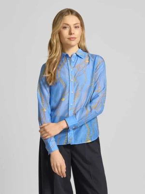 Bluzka z dodatkiem jedwabiu i kołnierzykiem typu kent Gant