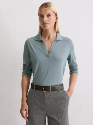 Bluzka z dżerseju w stylu polo Marc O'Polo černá