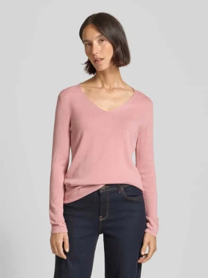 Bluzka z dzianiny o kroju regular fit z mieszanki bawełny i wiskozy Tom Tailor