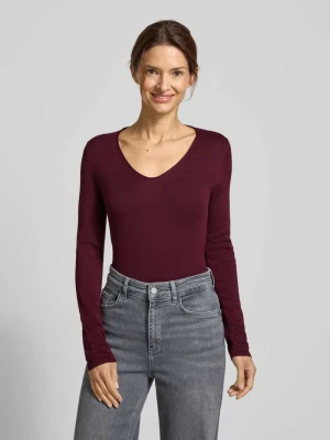 Bluzka z dzianiny o kroju regular fit z mieszanki bawełny i wiskozy Tom Tailor