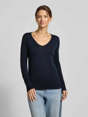 Bluzka z dzianiny o kroju regular fit z mieszanki bawełny i wiskozy Tom Tailor