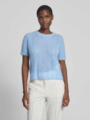 Bluzka z dzianiny o pudełkowym kroju z mieszanki moheru model ‘TERZO’ Max Mara Studio