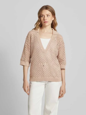 Bluzka z dzianiny z ażurowym wzorem More