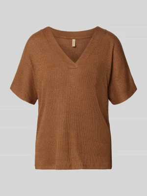 Bluzka z dzianiny z dekoltem w serek model 'Delia' Soyaconcept