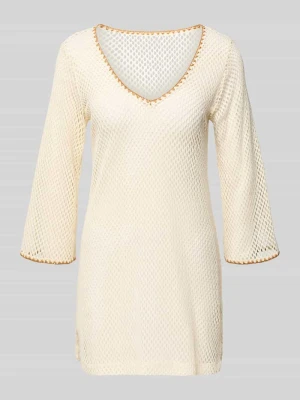 Bluzka z dzianiny z dekoltem w serek Model 'OCTAVIE HAYATO' banana moon