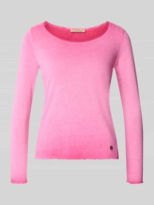 Bluzka z dzianiny z detal z logo i faliste wykończenie Smith and Soul