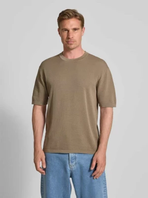 Bluzka z dzianiny z fakturowanym wzorem model ‘Derico’ drykorn