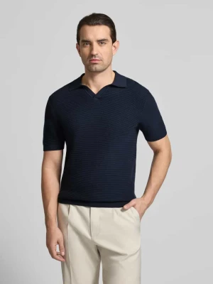 Koszulka z dzianiny z Kołnierzyk polo i Dekolt w serek Christian Berg Men