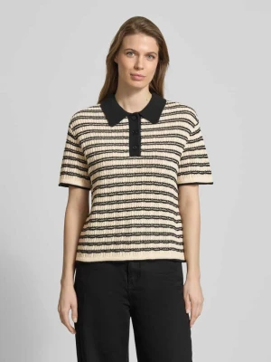 Koszulka z dzianiny z kołnierzykiem polo Model 'CHANY' Ichi