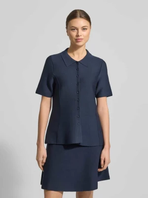 Bluzka z dzianiny z mieszanki wiskozy z listwą guzikową Christian Berg Woman Selection