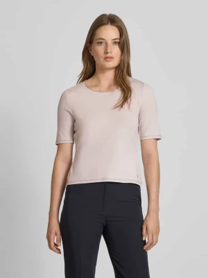 Bluzka z dzianiny z mieszanki wiskozy z okrągłym dekoltem Marc Cain