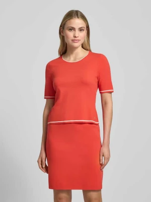 Bluzka z dzianiny z mieszanki wiskozy z okrągłym dekoltem Marc Cain