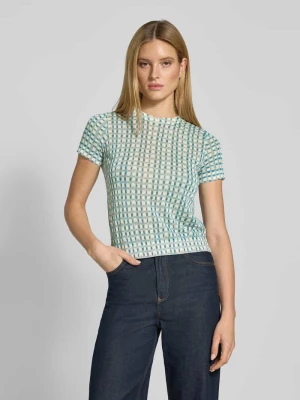 Bluzka z dzianiny z mieszanki wiskozy ze wzorem na całej powierzchni Jake*s Collection