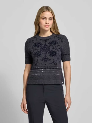 Bluzka z dzianiny z mieszanki żywej wełny z domieszką kaszmiru Marc Cain