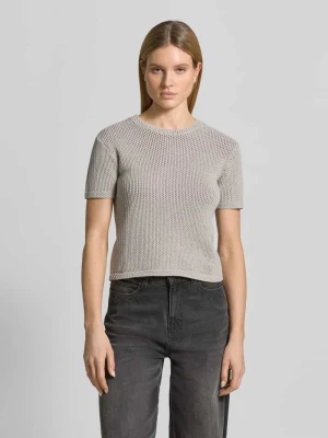 Bluzka z dzianiny z okrągłym dekoltem Armani Exchange