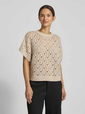 Bluzka z dzianiny z okrągłym dekoltem comma