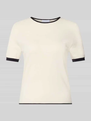 Bluzka z dzianiny z okrągłym dekoltem comma