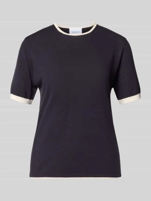 Bluzka z dzianiny z okrągłym dekoltem comma