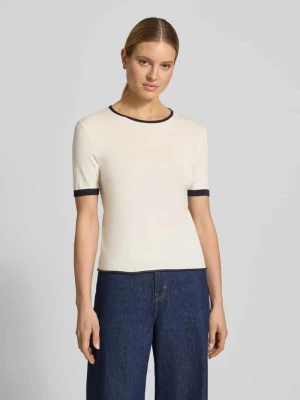 Bluzka z dzianiny z okrągłym dekoltem comma