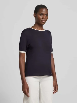 Bluzka z dzianiny z okrągłym dekoltem comma