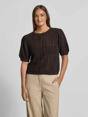 Bluzka z dzianiny z okrągłym dekoltem i falistym brzegiem Jake*s Casual