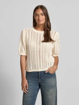 Bluzka z dzianiny z okrągłym dekoltem i falistym brzegiem Jake*s Casual