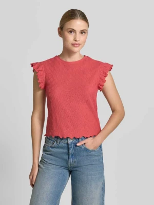Bluzka z dzianiny z okrągłym dekoltem i falistym brzegiem Jake*s Casual