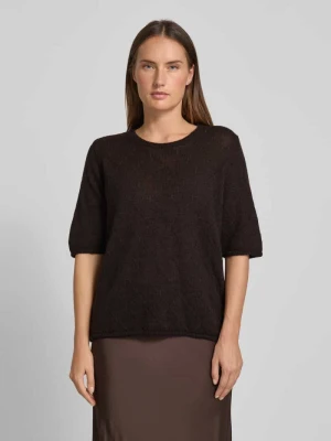 Bluzka z dzianiny o kroju regular fit z dodatkiem wełny z alpaki i rękawem o dł. 1/2 milano italy