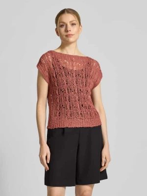 Bluzka z dzianiny z okrągłym dekoltem Marc Cain
