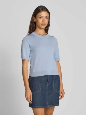 Bluzka z dzianiny z okrągłym dekoltem model ‘Carla’ MbyM